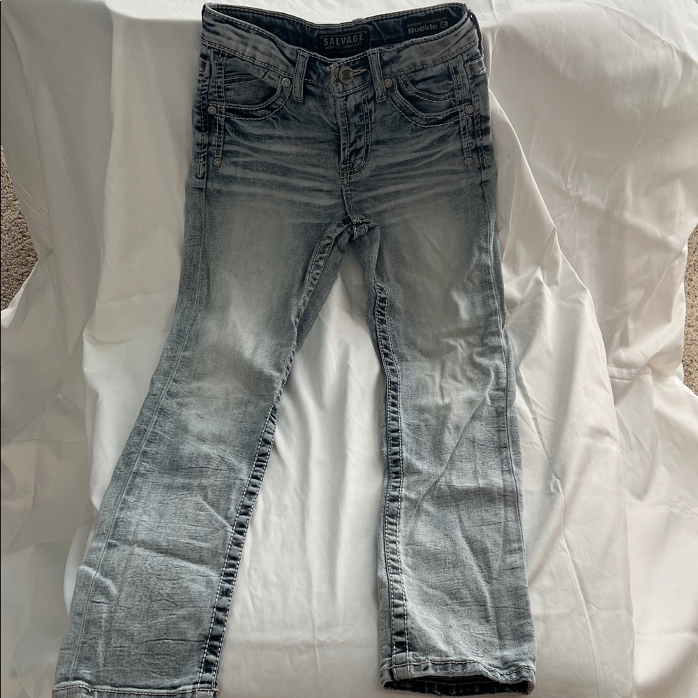 Salvage Light Blue Washed Denim Jeans